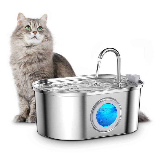 Stainless Steel Cat Pet Drinking Water Fountain