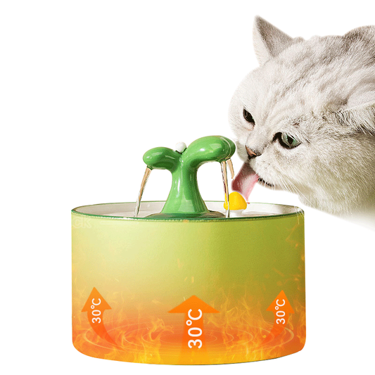 Ceramic Heating Pets Healthy Drinking Automatic Water Fountain