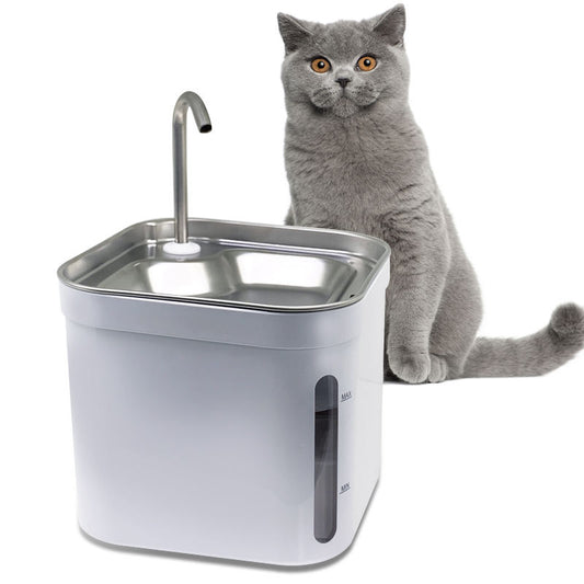 Pet Water Bowl Stainless Steel Automatic Circulation Water Dispenser Drinking